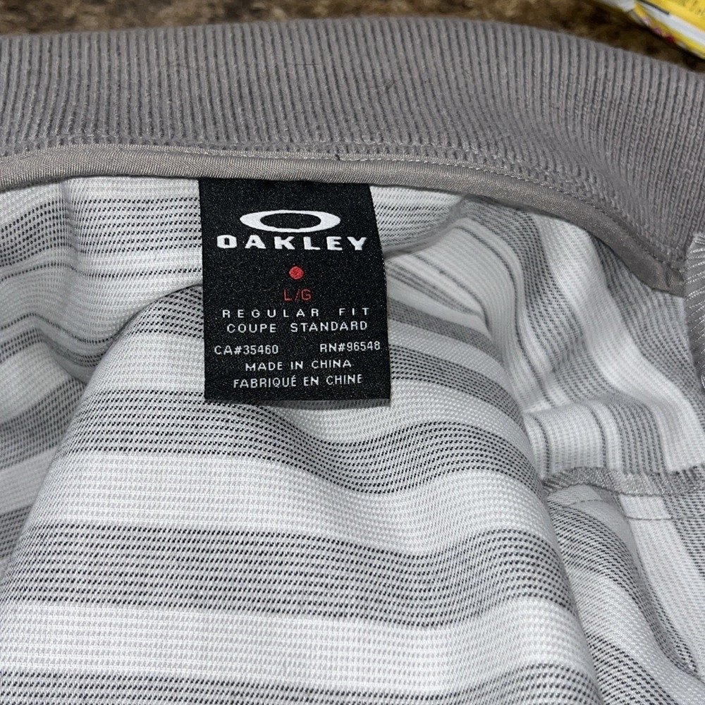 Oakley Mens Gray Moto Biker Chore Jacket Zip Front Logo Snap Cuffs Sz Large - Picture 7 of 16